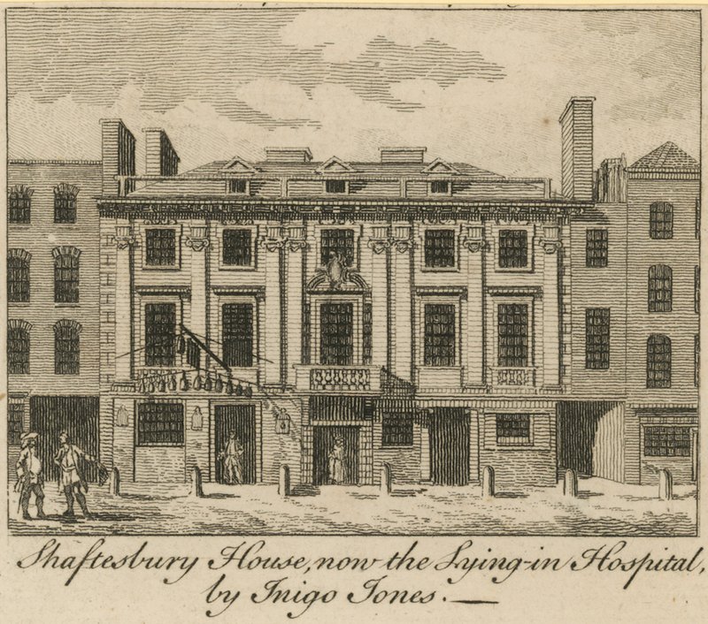 Shaftesbury House, ahora el Hospital de Maternidad, diseñado por Inigo Jones de English School
