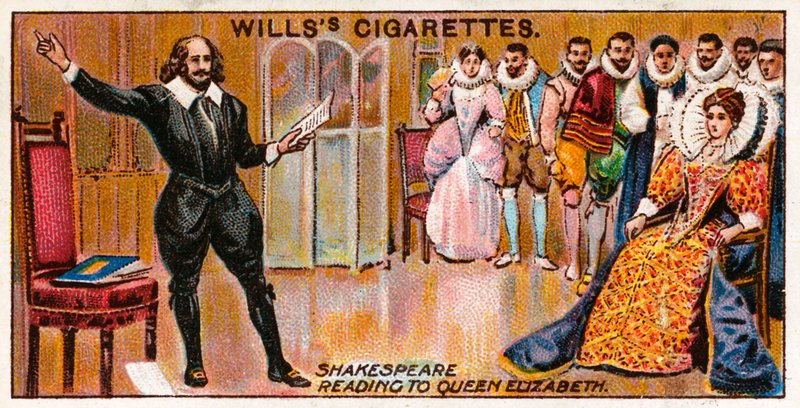 Shakespeare leyendo a la Reina Isabel de English School
