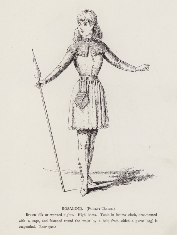 Como gustéis de Shakespeare: Rosalind, vestido del bosque de English School