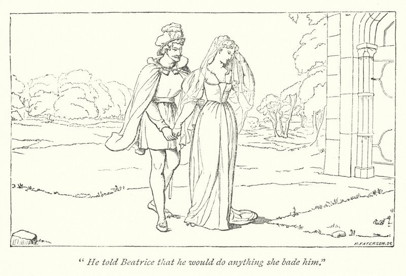 Mucho ruido y pocas nueces de Shakespeare; Beatriz lamenta la desgracia de Hero ante Benedick de English School