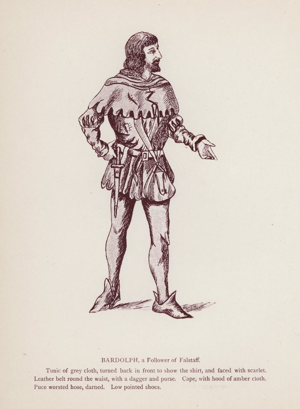 Las alegres comadres de Windsor de Shakespeare: Bardolph, un seguidor de Falstaff de English School