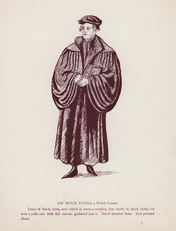 Las Alegres Comadres de Windsor de Shakespeare: Sir Hugh Evans, un Párroco Galés de English School