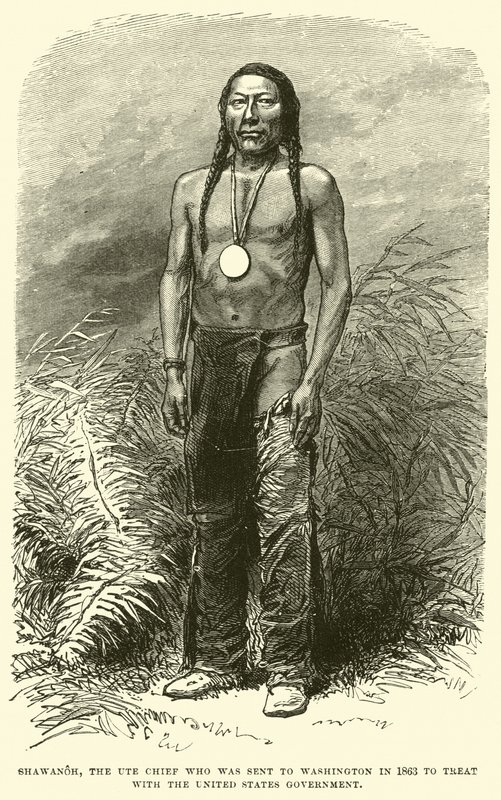Shawanoh, el Jefe Ute que fue enviado a Washington en 1863 para tratar con el Gobierno de los Estados Unidos de English School