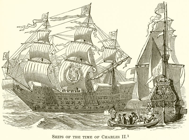 Barcos de la época de Carlos II de English School
