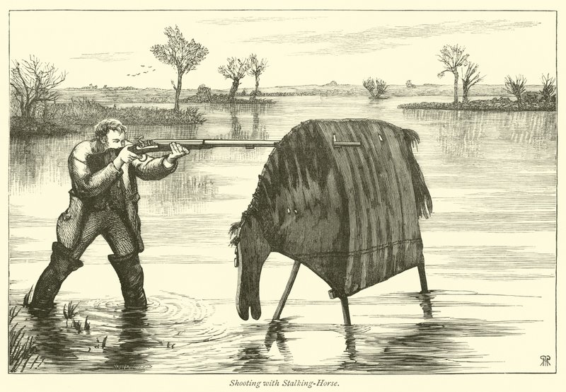 Caza con caballo de acecho de English School