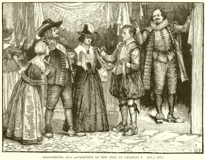 Tendero y aprendiz en la época de Carlos I de English School