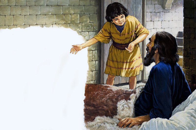 Hombre enfermo y niño de English School