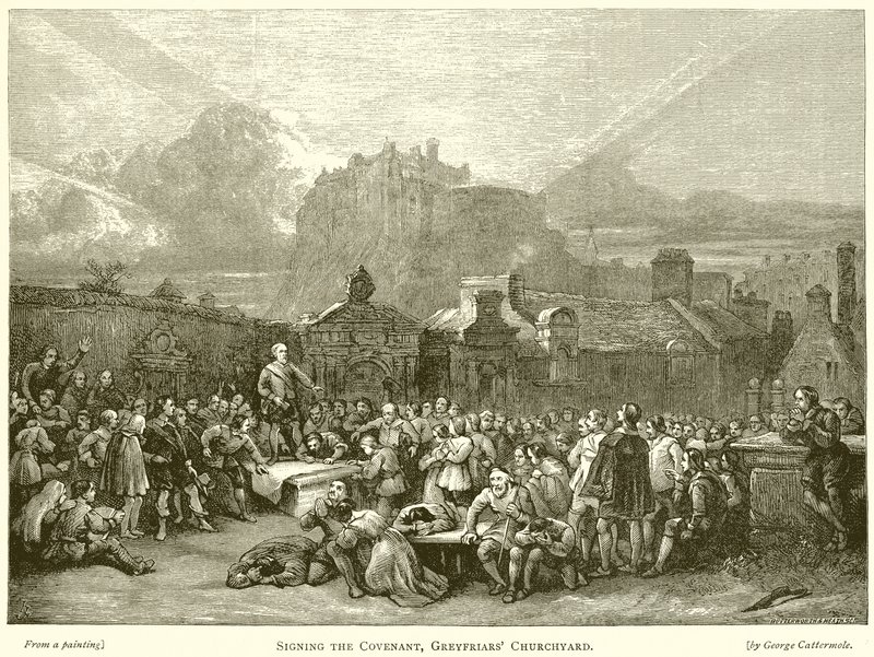 Firma del Pacto, Cementerio de Greyfriars de English School