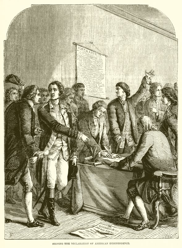 Firma de la declaración de independencia de Estados Unidos de English School