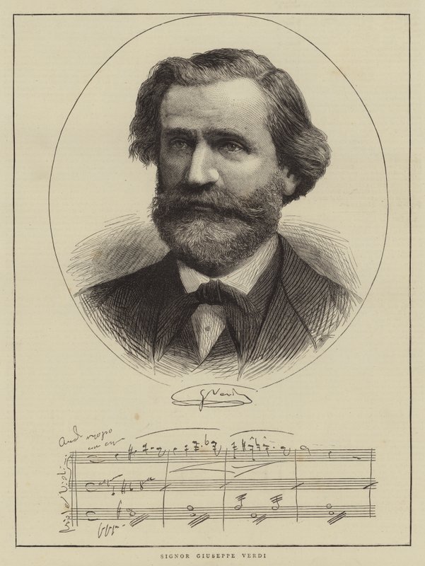 Signor Giuseppe Verdi (grabado) de English School