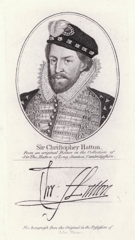Sir Christopher Hatton, Lord Canciller de Inglaterra y favorito de la Reina Isabel I de English School