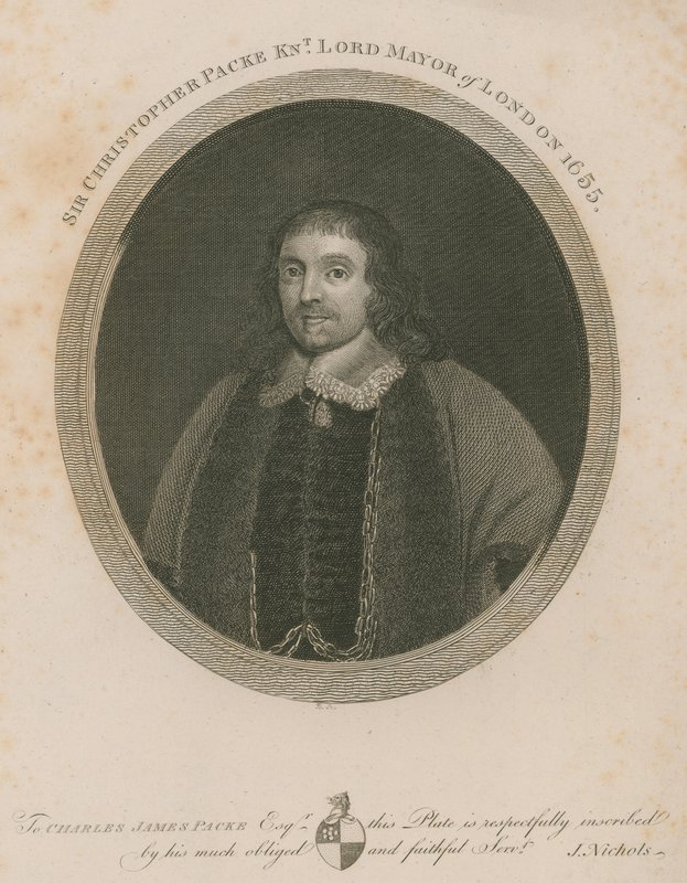 Sir Christopher Packe, Alcalde de Londres, 1655 de English School