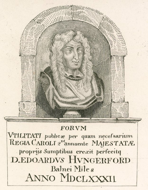 Sir Edward Hungerford, quien fue nombrado Caballero del Baño en la Coronación del Rey Carlos II de English School