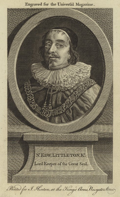 Sir Edward Littleton, Guardián del Gran Sello de English School