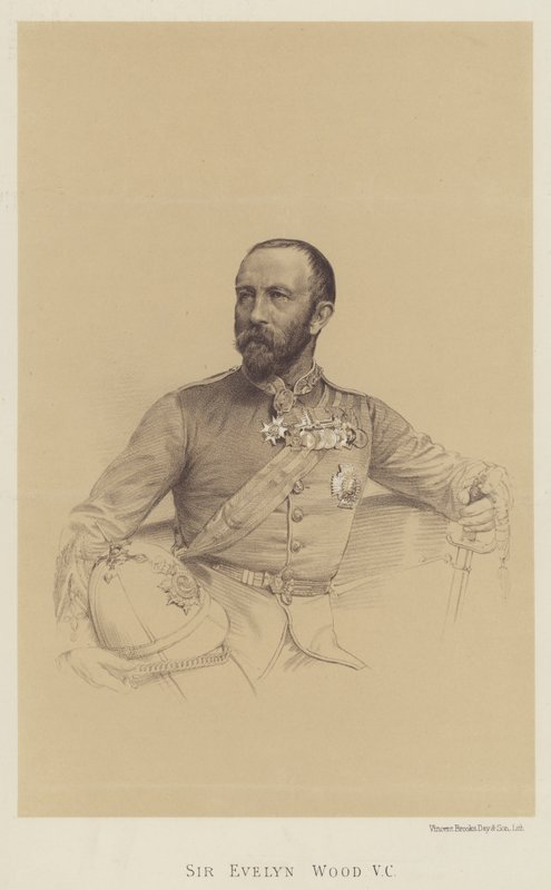 Sir Evelyn Wood, VC (litografía) de English School