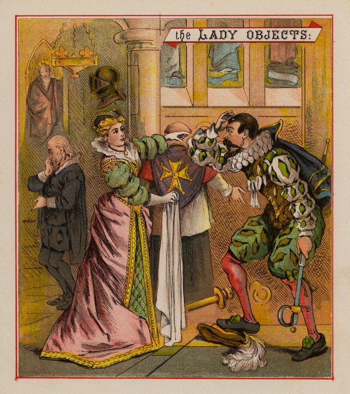 Sir Francis Drake y sus duendes (litografia en color) de English School