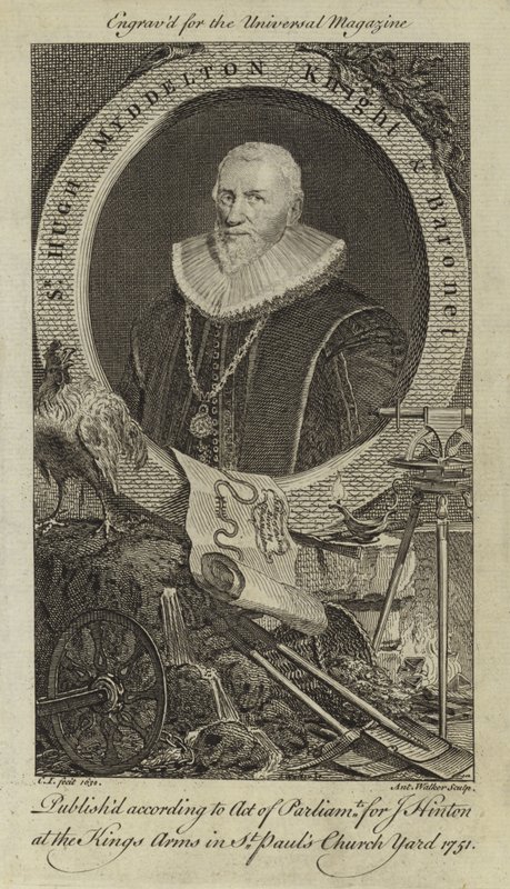 Sir Hugh Myddelton, Caballero y Baronet de English School