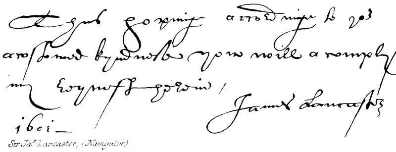 Sir Jas Lancaster (Navegante) de English School