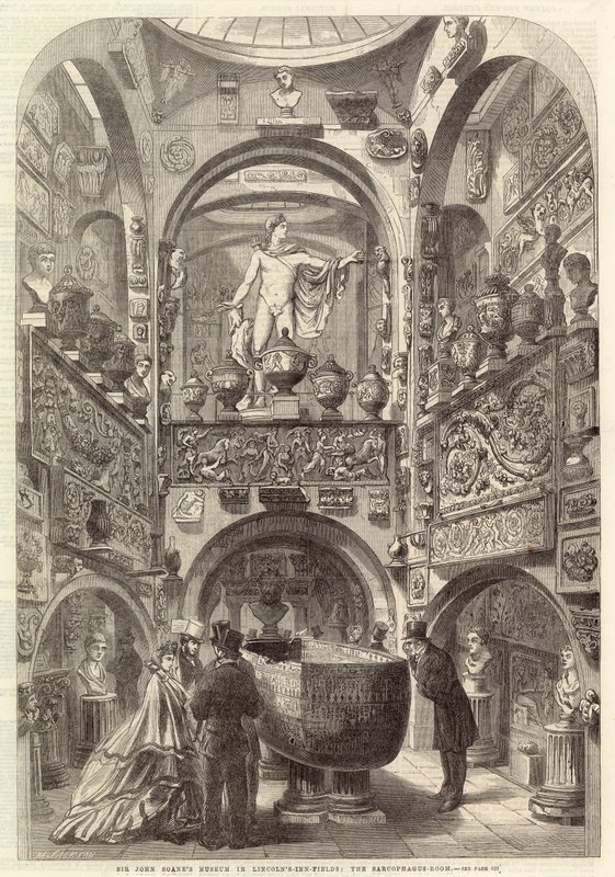 Museo de Sir John Soane en Lincolns-Inn-Fields: la sala del sarcófago de English School