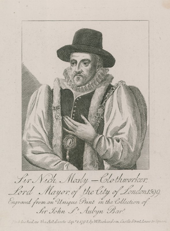 Sir Nicholas Mosley, pañero, Alcalde de Londres, 1599 de English School