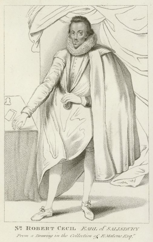 Sir Robert Cecil, Conde de Salisbury (grabado) de English School
