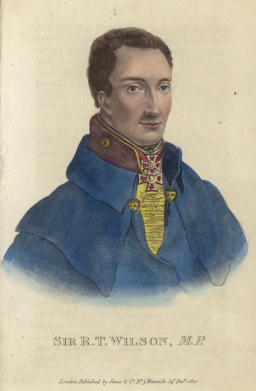 Sir Robert Thomas Wilson, soldado y político británico (grabado en color) de English School