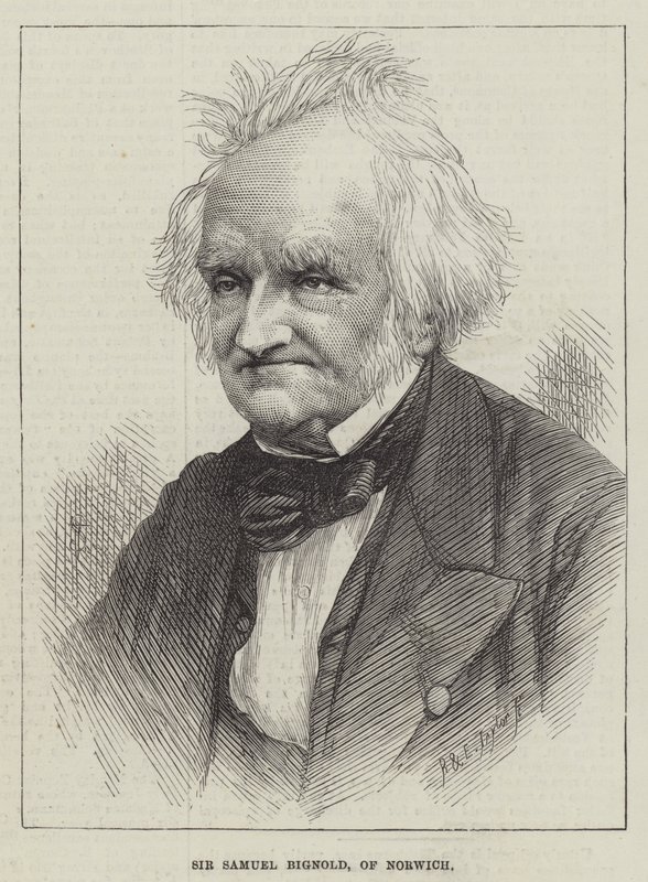 Sir Samuel Bignold, de Norwich (grabado) de English School