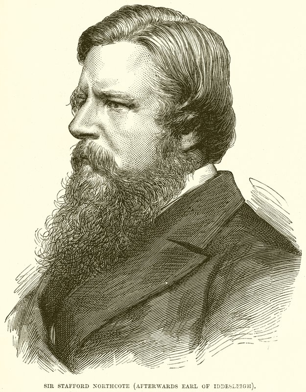 Sir Stafford Northcote (posteriormente Conde de Iddesleigh) de English School