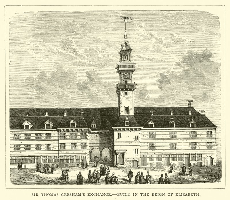 La Bolsa de Sir Thomas Gresham, construida en el reinado de Isabel de English School