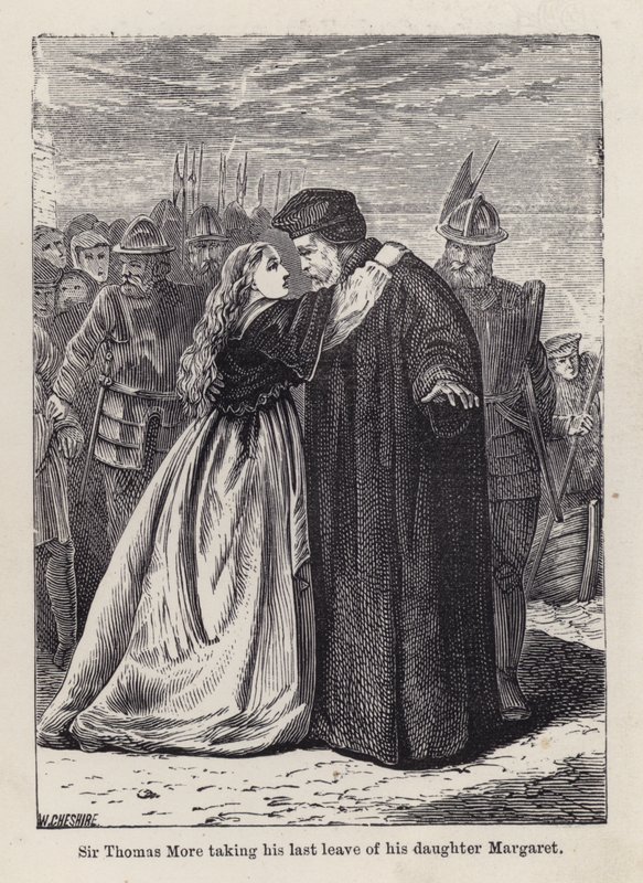 Sir Thomas More despidiéndose de su hija Margaret Roper de English School