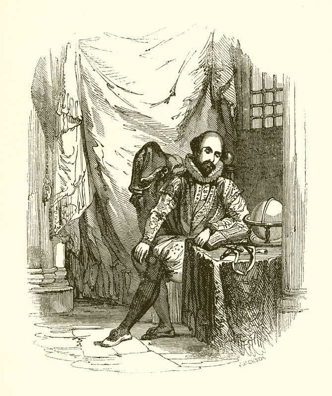 Sir Walter Raleigh en la Torre de English School