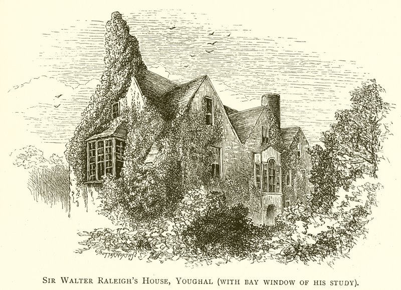 Casa de Sir Walter Raleigh en Youghal (con ventana de bahía de su estudio) de English School
