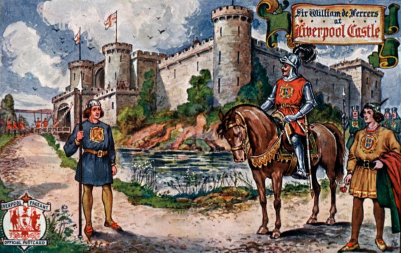 Sir William De Ferrers en el Castillo de Liverpool de English School