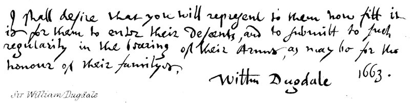 Sir William Dugdale de English School