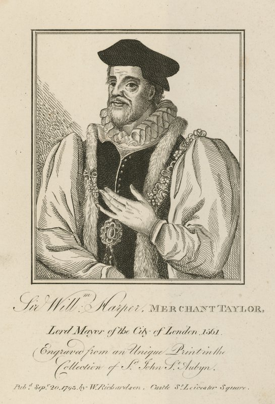 Sir William Harper, Sastre Mercante, Alcalde de Londres de English School