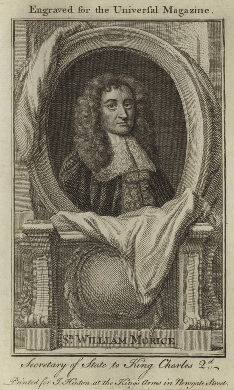Sir William Morice, Secretario de Estado del Rey Carlos II de English School