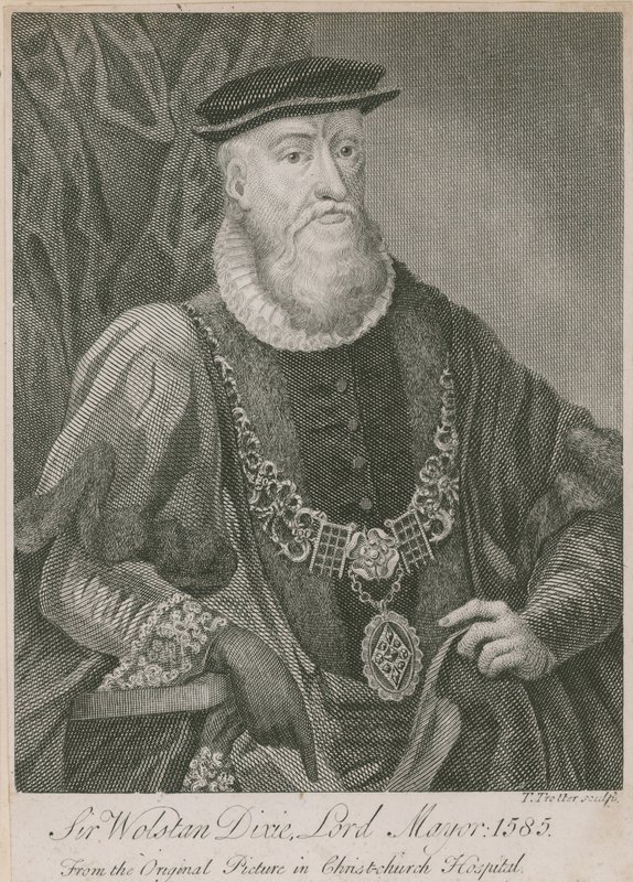 Sir Wolstan Dixie, Alcalde de Londres, 1585 de English School