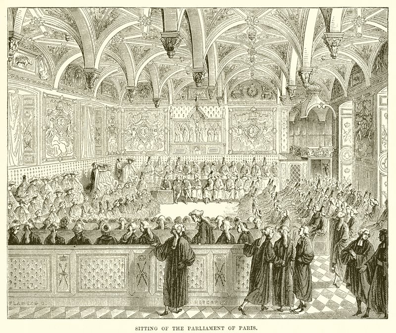 Sesión del parlamento de París de English School