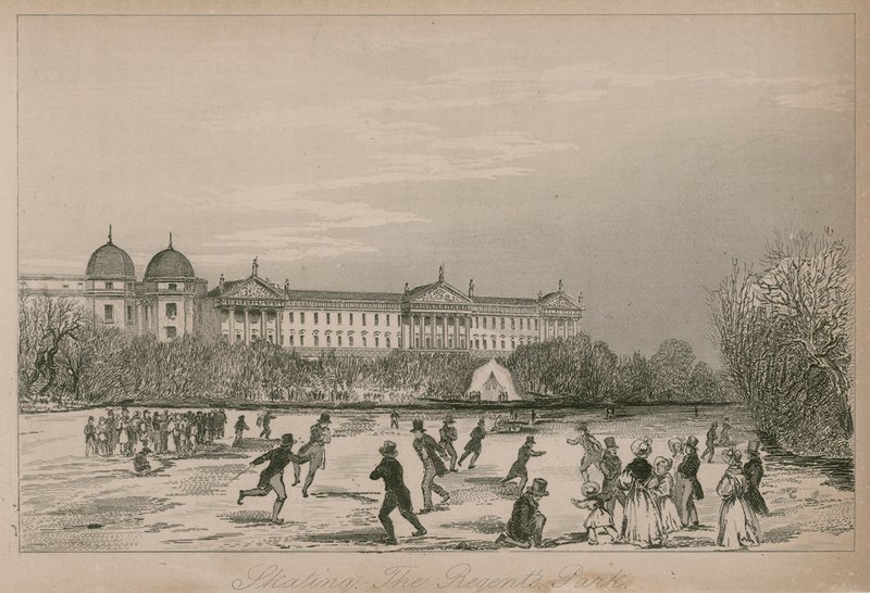 Patinaje en Regents Park, Londres de English School