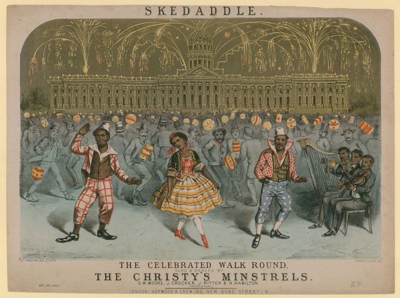 Skedaddle, el famoso paseo, cantado y bailado por los Christys Minstrels de English School
