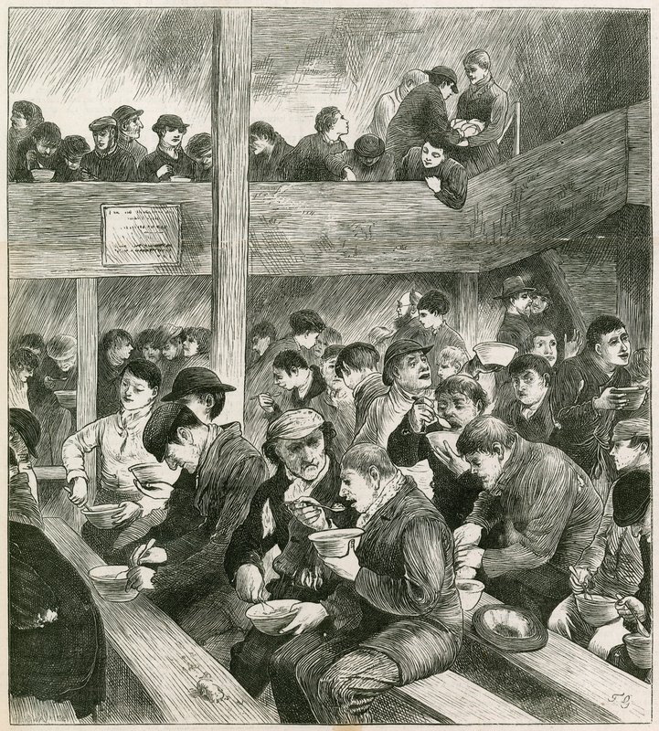 Boceto en la cena de ladrones de Ned Wright de English School