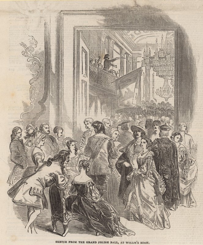 Boceto del Gran Salón Polaco en la Sala de Willis de English School