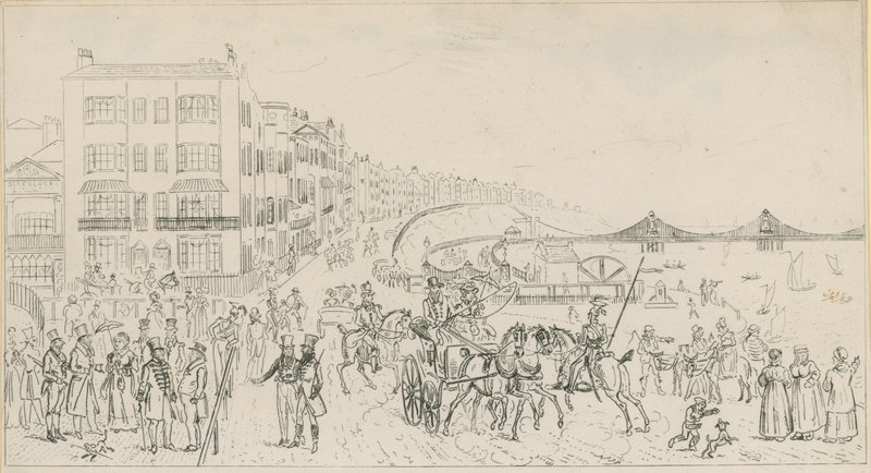 Boceto del paseo marítimo en Brighton de English School