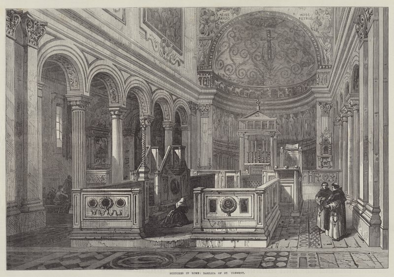 Bocetos en Roma, Basílica de San Clemente (grabado) de English School