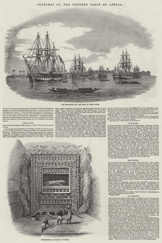 Bocetos en la costa occidental de África de English School