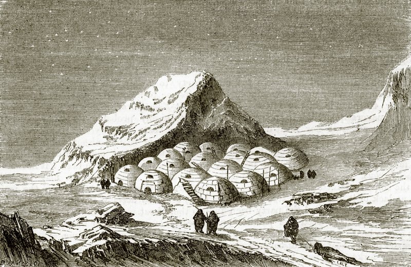 Cabañas de nieve de los esquimales de English School