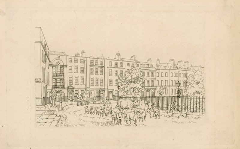 Soho Square, mirando al oeste de English School