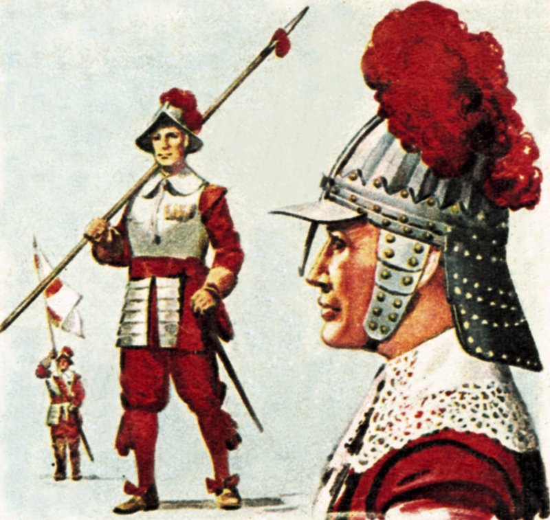 Soldados de la Compañía de Artillería Honorable de English School