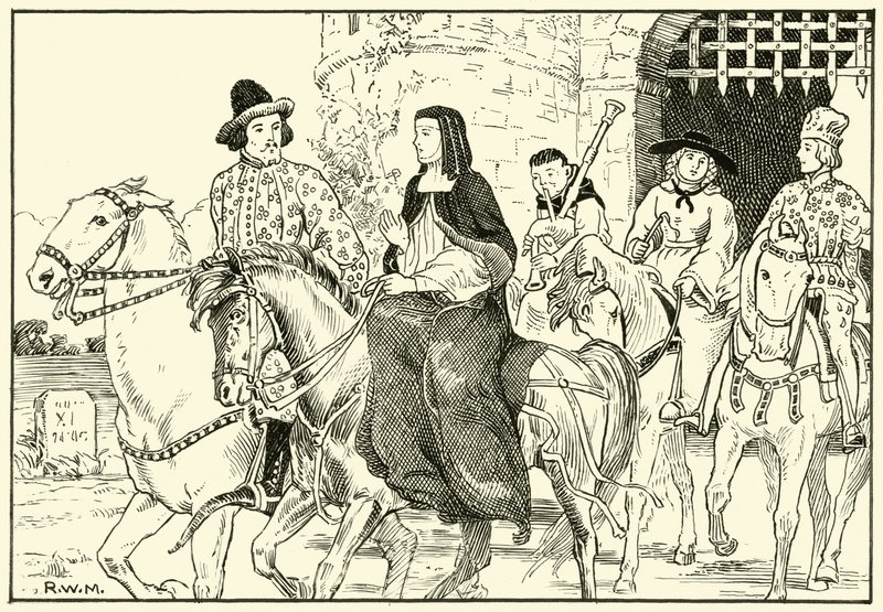 Algunos de los Peregrinos de Canterbury de English School