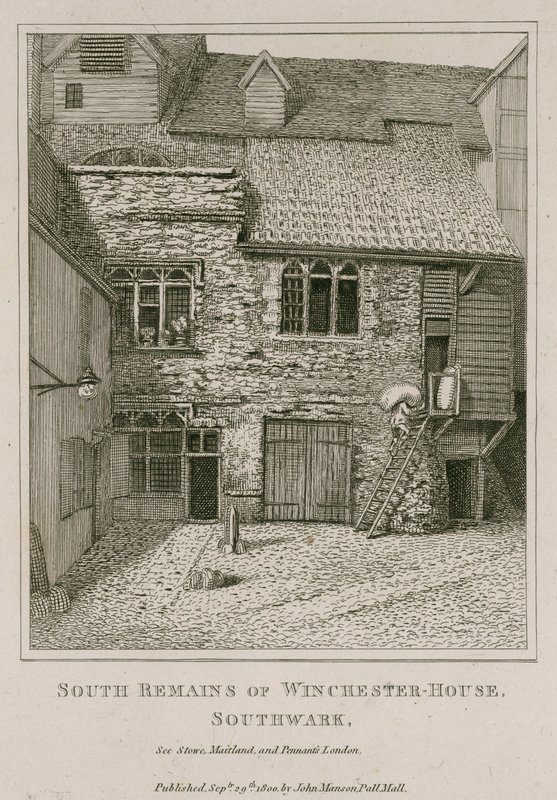 Restos del sur de Winchester House, Southwark de English School